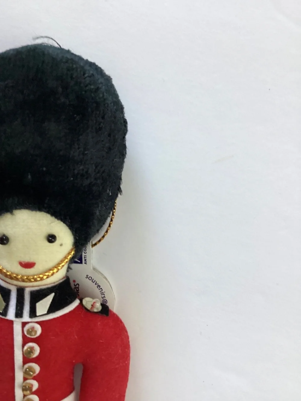 British Royal Guard Solider Plush Ornament Vtg St Nicholas